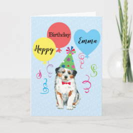 誕生日パーティーバルーンAustralian Shepherd カード