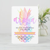 誕生日パーティーパイナップル 招待状 (スタンド正面)