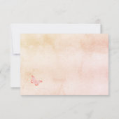 誕生日パーティーパンパスグラス花模様蝶 セーブザデート (裏面)