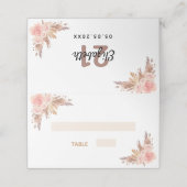 誕生日パーティーパンパスグラス赤面花模様名 プレイスカード (外部開封)