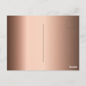 誕生日パーティーヒョウ柄ブロンズ招待 ポストカード (裏面)