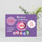 誕生日パーティービンゴテーマおもしろい 招待状 (スタンド正面)