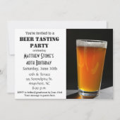誕生日パーティービール試飲招待状 招待状 (正面)