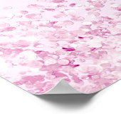 誕生日パーティーピンクのウェルカムサイン ポスター (角)