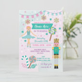 誕生日パーティーピンクナツクラッカークリスマスバレエ 招待状 (スタンド正面)