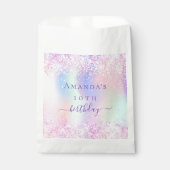 誕生日パーティーピンクパープルホログラフィック フェイバーバッグ (正面)