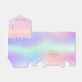 誕生日パーティーピンクパープルホログラフィック フェイバーボックス (折り畳みなし)