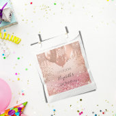 誕生日パーティーピンクローズ金ゴールドバルーン フェイバーバッグ