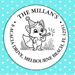 誕生日パーティーフォックステーマ セルフインキングスタンプ