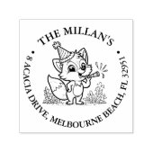 誕生日パーティーフォックステーマ セルフインキングスタンプ (デザイン)