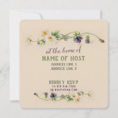 誕生日パーティーフローラガーランドCC1057 招待状 (裏面)