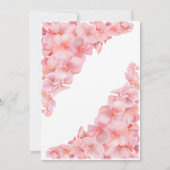 誕生日パーティーフローラピンクアジサイonホワイト 招待状 (裏面)