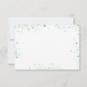 誕生日パーティーフローラ白い緑の輝き セーブザデート (裏面)