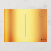 誕生日パーティーブウバラ金ゴールドグラム招待 ポストカード (裏面)