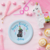 誕生日パーティーブラックラボ ペーパープレート (パーティー)