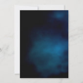 誕生日パーティーブルームーンピンク花模様幾何学的 招待状 (裏面)