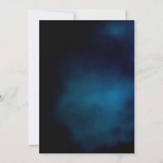 誕生日パーティーブルームーンピンク花模様幾何学的 招待状 (裏面)