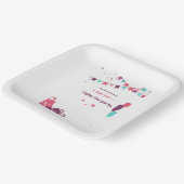 誕生日パーティープラスチックプレート ペーパープレート (傾斜あり)