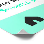 誕生日パーティープロップフォトブースフレームデコレーション ポスター (角)