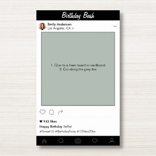 誕生日パーティープロップフォトブースフレームデコレーション ポスター