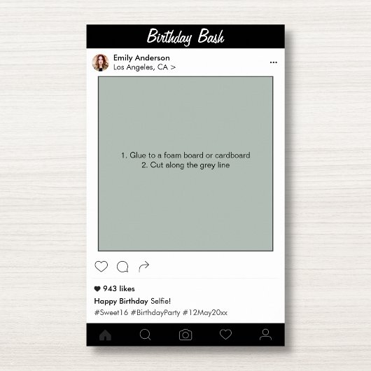 誕生日パーティープロップフォトブースフレームデコレーション ポスター