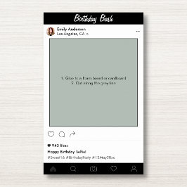 誕生日パーティープロップフォトブースフレーム装飾 ポスター