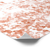 誕生日パーティーホワイトローズ金ゴールドグリッター歓迎 ポスター (角)