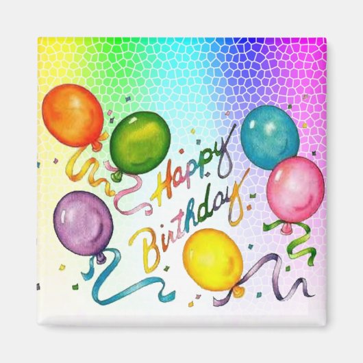 誕生日パーティーマグネット マグネット (正面)