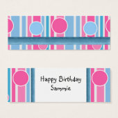 誕生日パーティーメッセージカード (正面&裏面)