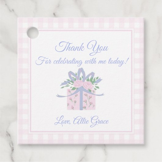 誕生日パーティーメッセージカード – 毎日はギフト フェイバータグ (正面)