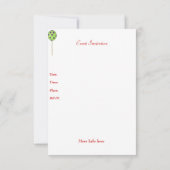 誕生日パーティーラブラドール子犬のスポットバルーン2 招待状 (裏面)