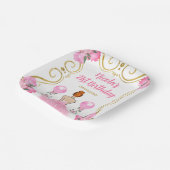 誕生日パーティーレッドヘアプリンセスインピンク ペーパープレート (傾斜あり)