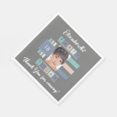 誕生日パーティー任意の年齢の写真グレー今日18 スタンダードランチョンナプキン (角)