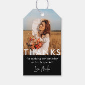 誕生日パーティー写真ありがとう ギフトタグ (正面)