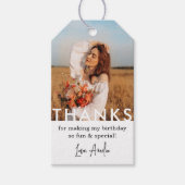 誕生日パーティー写真ありがとう ギフトタグ (正面)