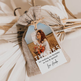 誕生日パーティー写真ありがとう ギフトタグ