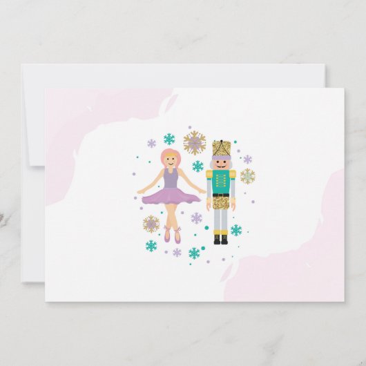 誕生日パーティー写真くるみクラッカークリスマスバレエ 招待状 (裏面)