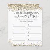 誕生日パーティー写真の年齢の推測ゲーム (正面/裏面)