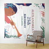 誕生日パーティー写真カスタムブース背景 タペストリー (インサイチュ(横))