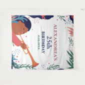 誕生日パーティー写真カスタムブース背景 タペストリー (正面(横))