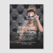 誕生日パーティー写真ラグジュアリー マグネット招待状 (正面)