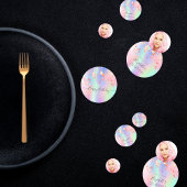 誕生日パーティー写真レインボーホログラフィックスター コンフェッティ