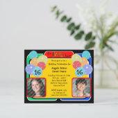 誕生日パーティー写真招待状 招待状 (スタンド正面)