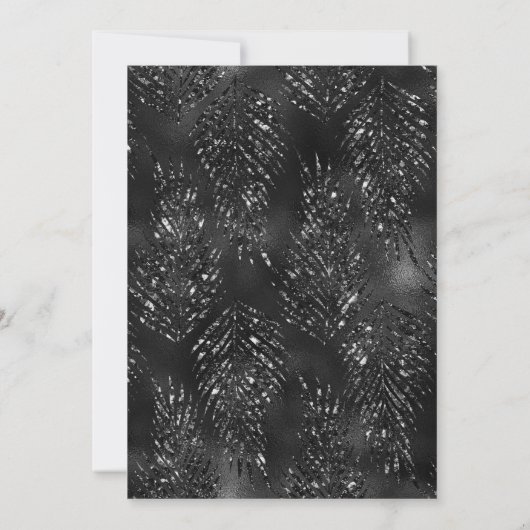 誕生日パーティー写真金ゴールド音楽ノート豪華 招待状 (裏面)