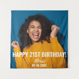 誕生日パーティー写真21stまたはその他の誕生日 タペストリー