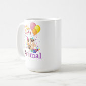 誕生日パーティー動物コーヒーマグ – 完璧な贈り物 コーヒーマグカップ (正面左)