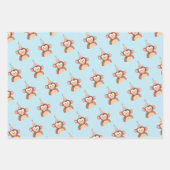 誕生日パーティー動物テーマギフトラッピング紙 ラッピングペーパーシート (正面3)