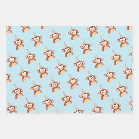 誕生日パーティー動物テーマギフトラッピング紙 ラッピングペーパーシート (正面3)