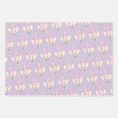 誕生日パーティー動物テーマギフトラッピング紙 ラッピングペーパーシート (正面)