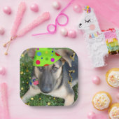 誕生日パーティー動物ドイツの羊飼い ペーパープレート (パーティー)
